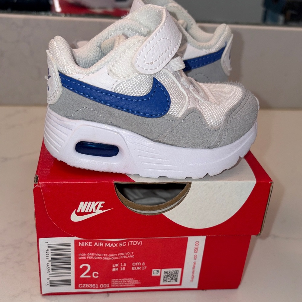 Nike Baby Air Max SC Sneakers - White, Blue, Gray